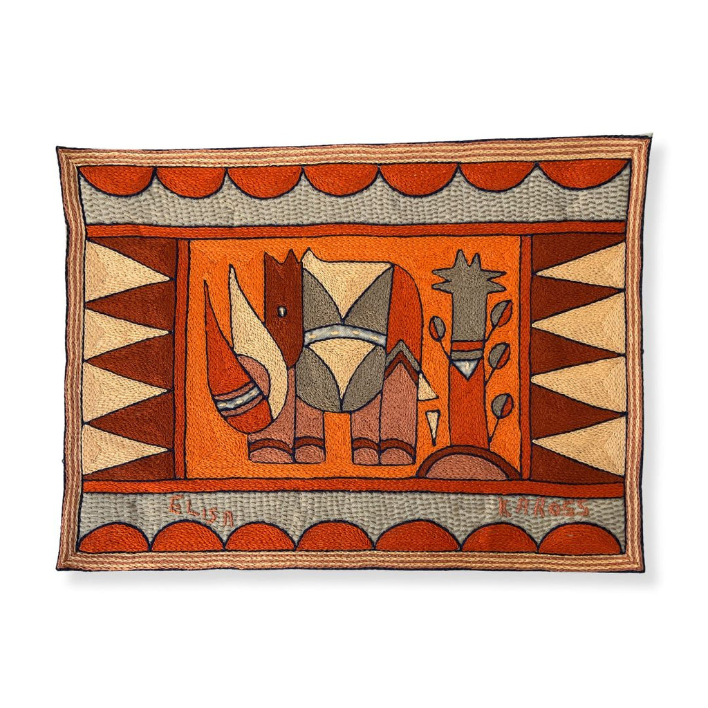 Valencia Rhino Hand-Embroidered Padded Placemat
