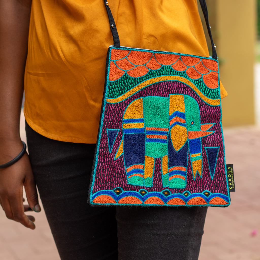 Marula's in Autumn Hand-Embroidered Olivia Bag