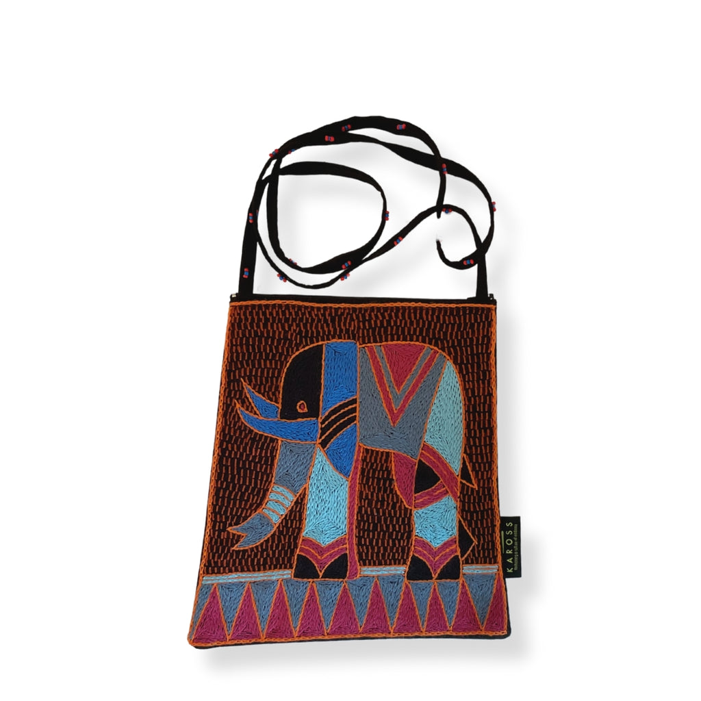 Bougainvillea Hand-Embroidered Olivia Bag