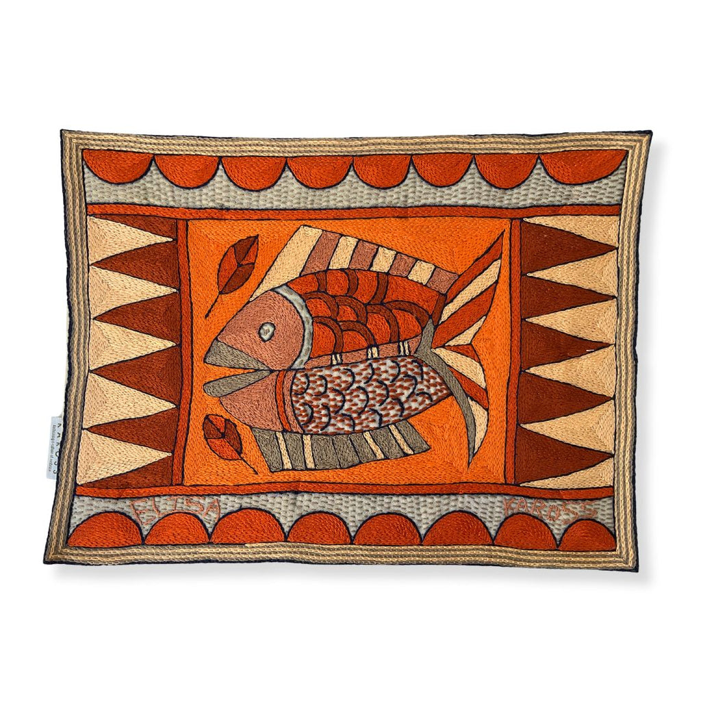 Valencia Fish Hand-Embroidered Padded Placemat