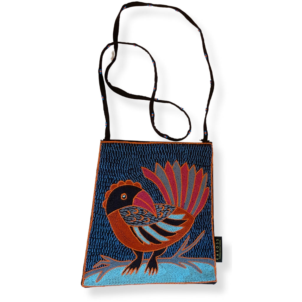 Bougainvillea Hand-Embroidered Olivia Bag