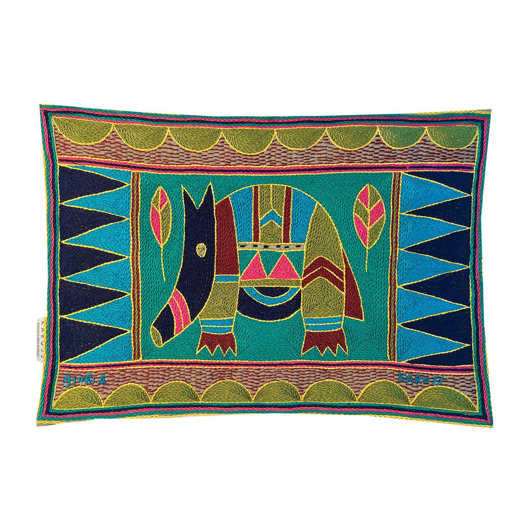 Shangaan Love Anteater Hand-Embroidered Padded Placemat