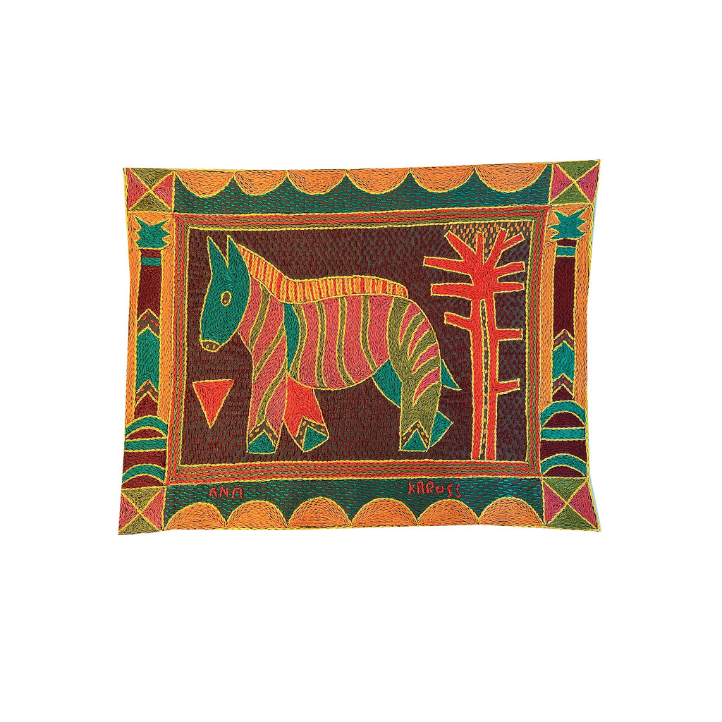 Shangaan Love Zebra Hand-Embroidered Unpadded Placemat