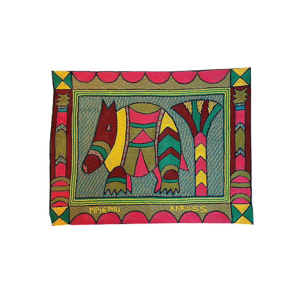 Shangaan Love Anteater Hand-Embroidered Unpadded Placemat