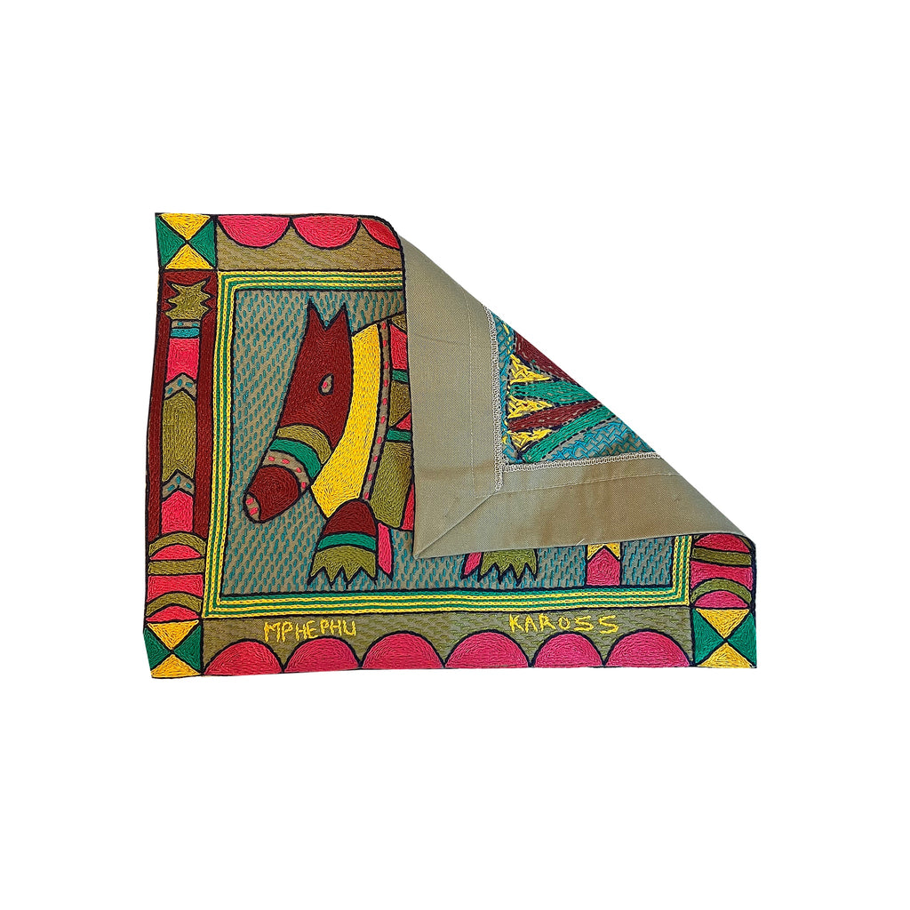 Shangaan Love Anteater Hand-Embroidered Unpadded Placemat