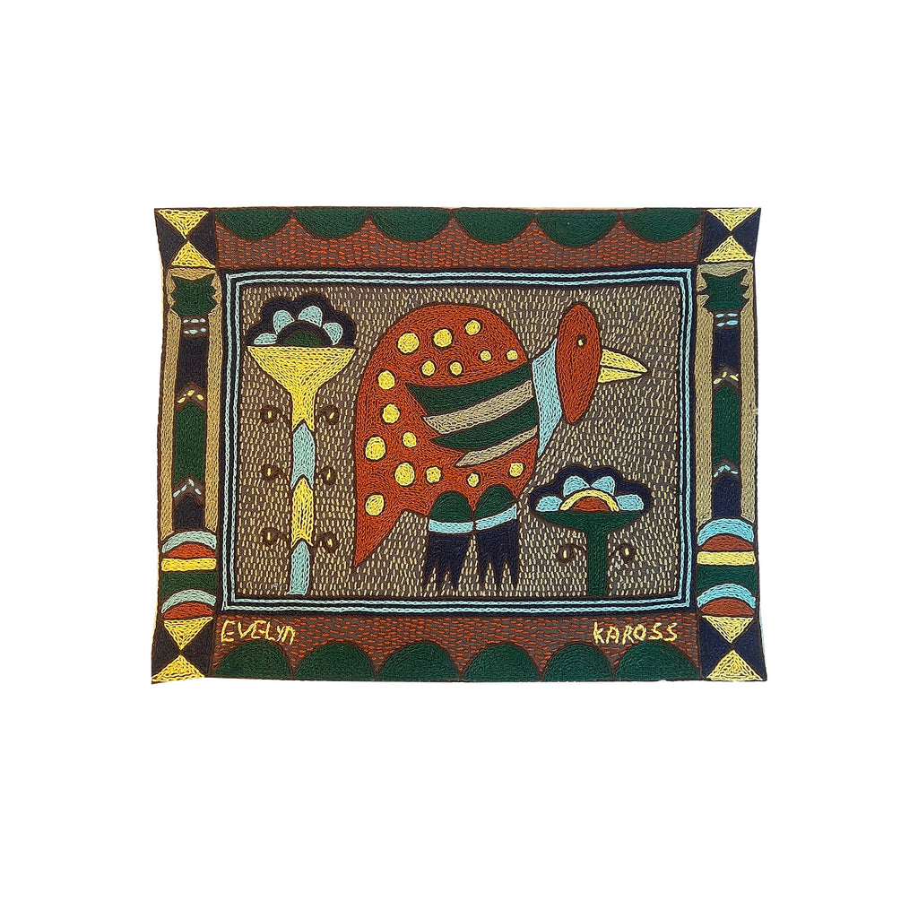 Mopani Moments Guinea Fowl Hand-Embroidered Unpadded Placemat