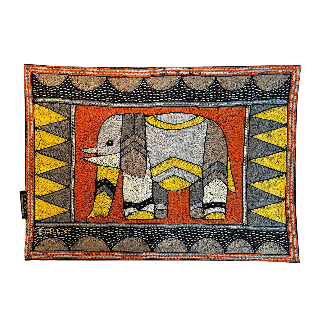 Winterveld Elephant Hand-Embroidered Padded Placemat