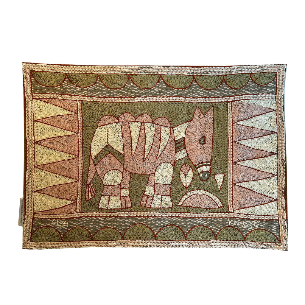 Namib Rust Antelope Hand-Embroidered Padded Placemat