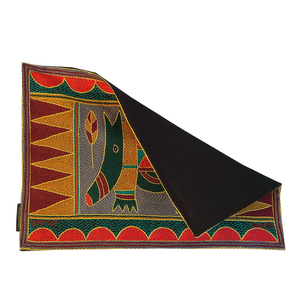 Viva Africa Anteater Hand-Embroidered Padded Placemat