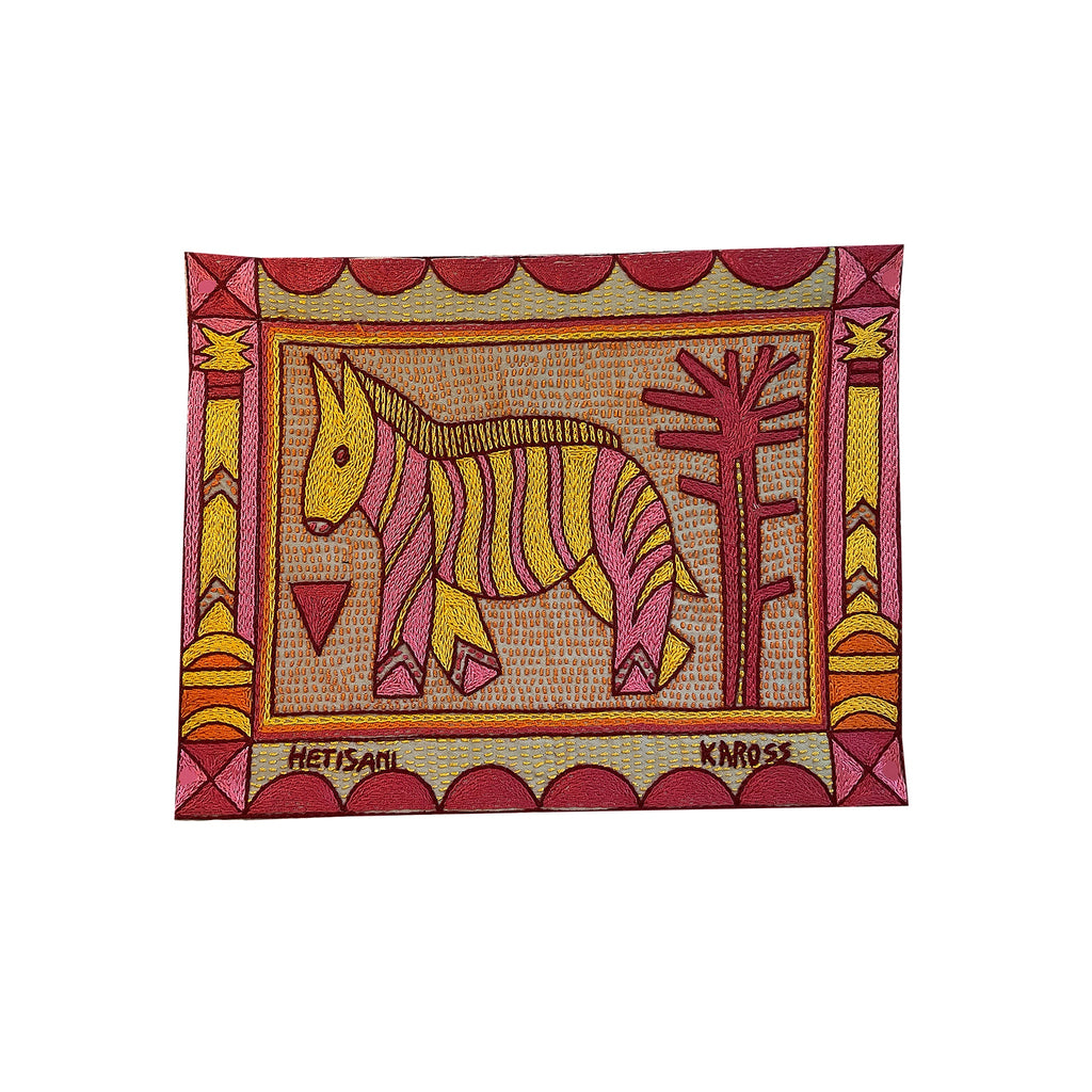 Shangaan Love Antelope Hand-Embroidered Unpadded Placemat