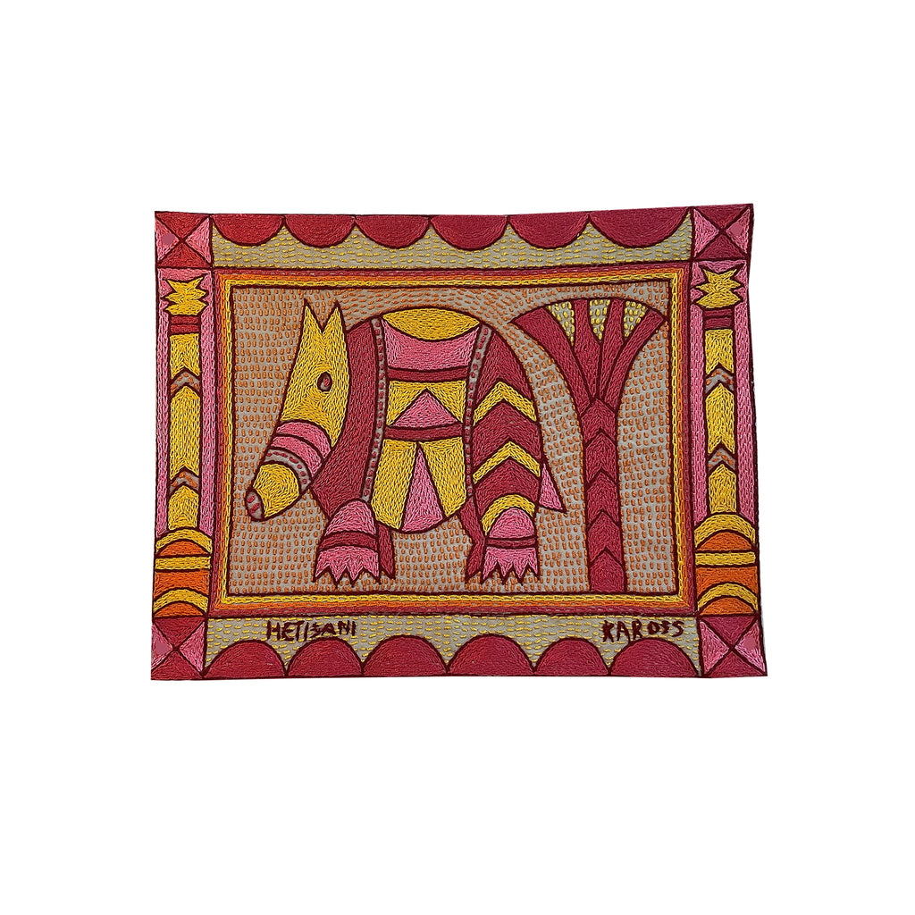 Shangaan Love Anteater Hand-Embroidered Unpadded Placemat