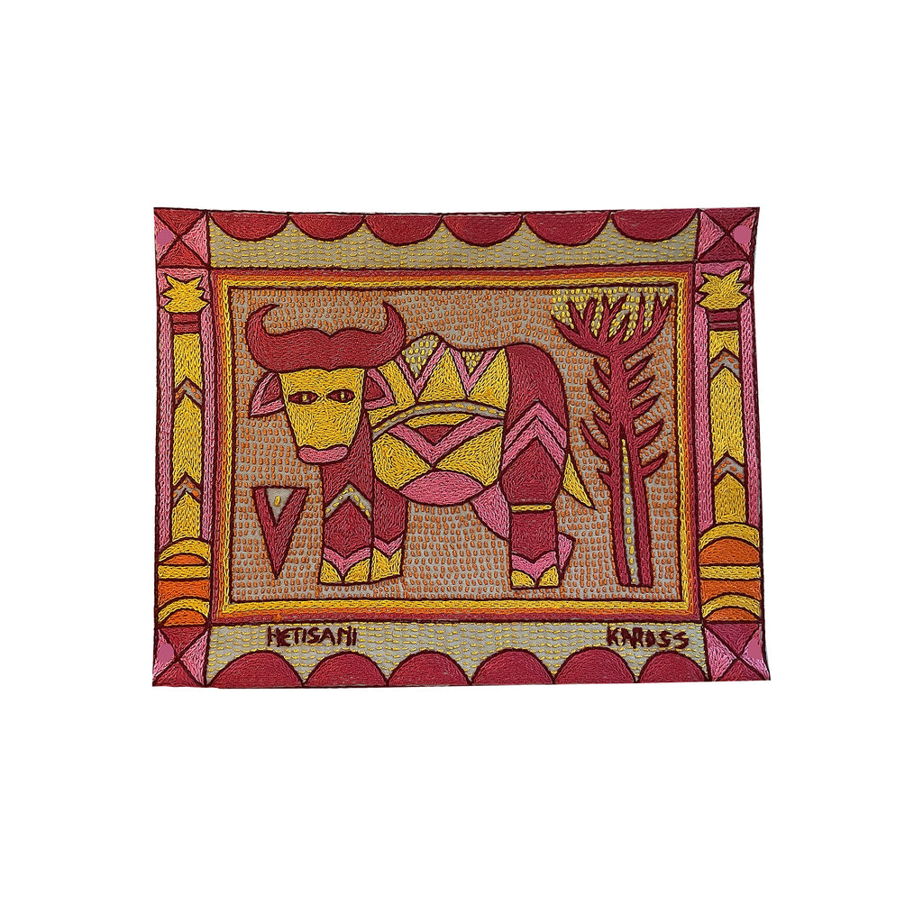 Shangaan Love Buffalo Hand-Embroidered Unpadded Placemat