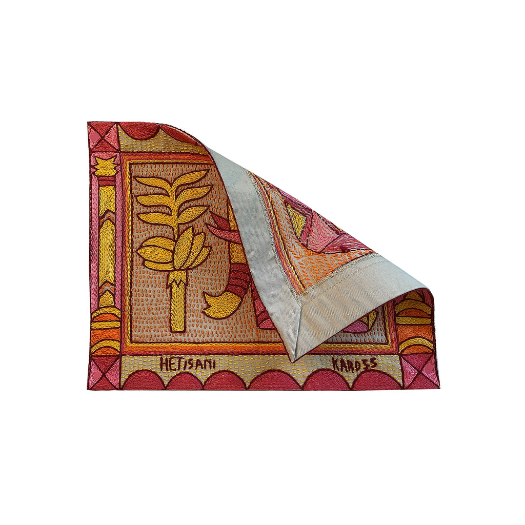 Shangaan Love Elephant Bull Hand-Embroidered Unpadded Placemat