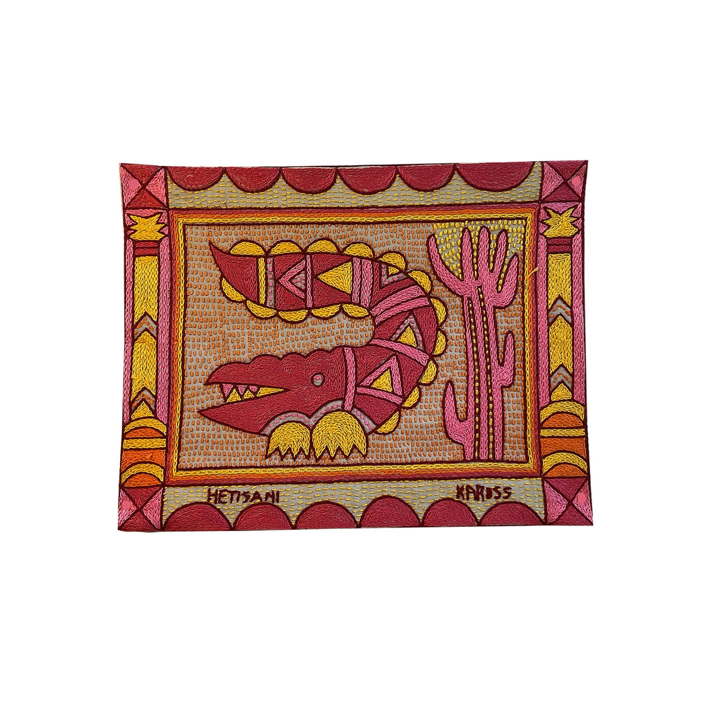 Shangaan Love Crocodile Love Hand-Embroidered Unpadded Placemat