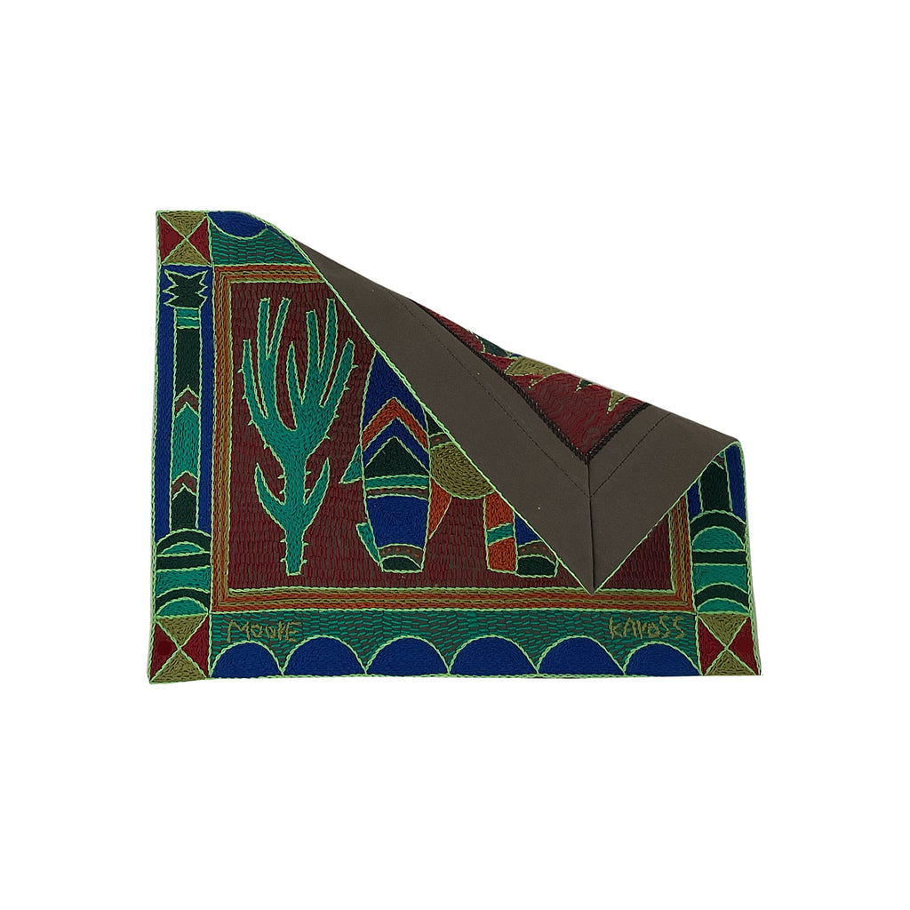Fevertree Rhino Hand-Embroidered Unpadded Placemat