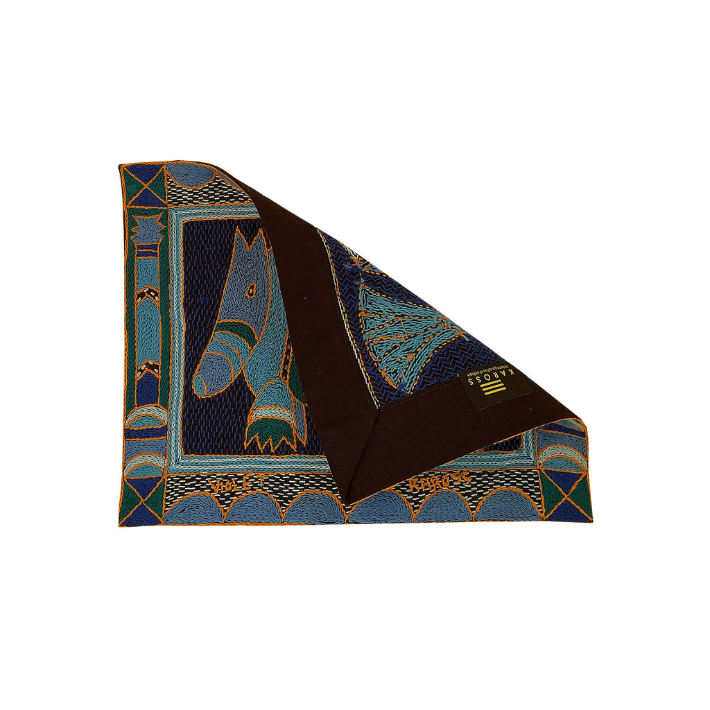 Delpht Anteater Hand-Embroidered Unpadded Placemat