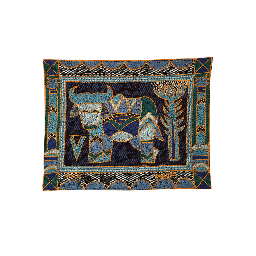 Delpht Buffalo Hand-Embroidered Unpadded Placemat