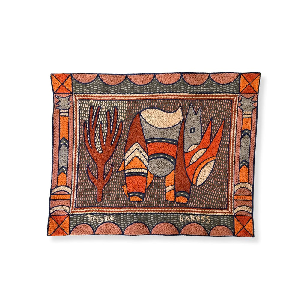 Valencia Rhino Hand-Embroidered Unpadded Placemat