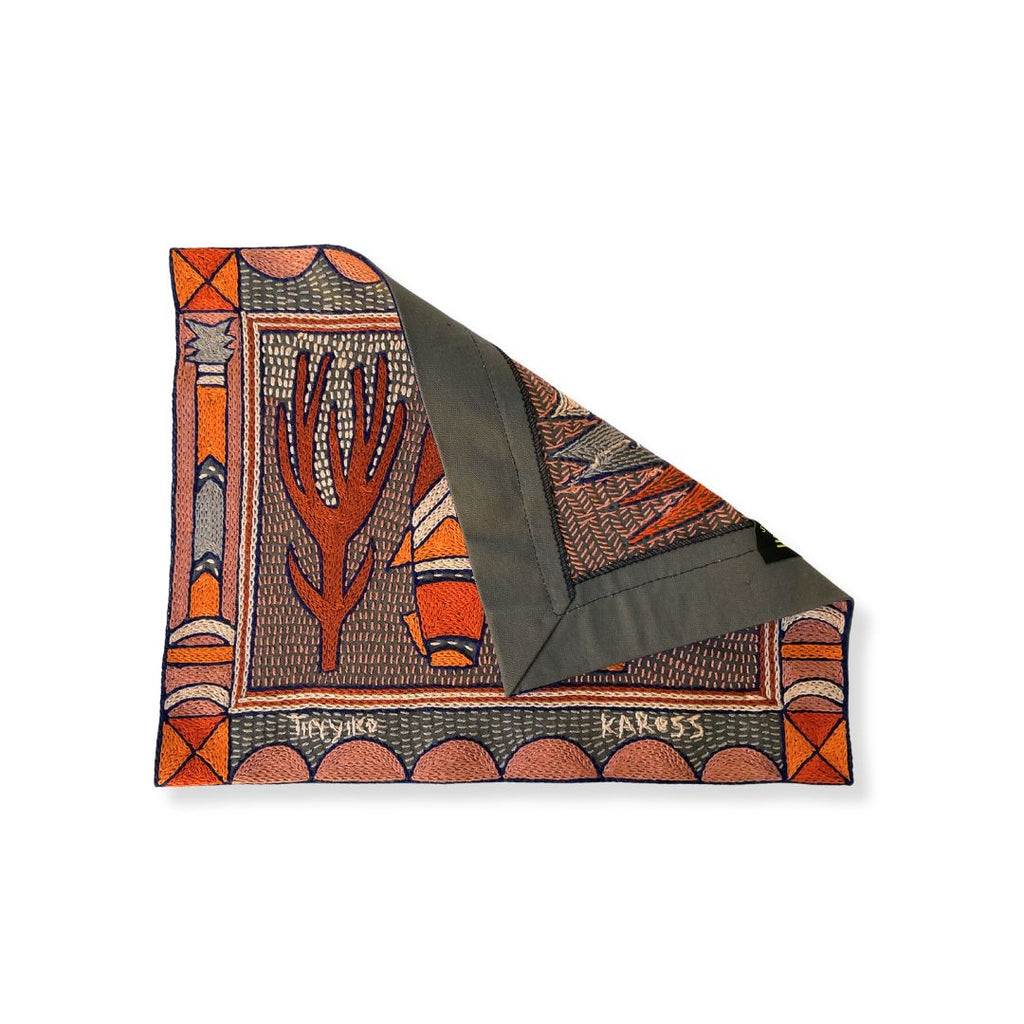 Valencia Rhino Hand-Embroidered Unpadded Placemat