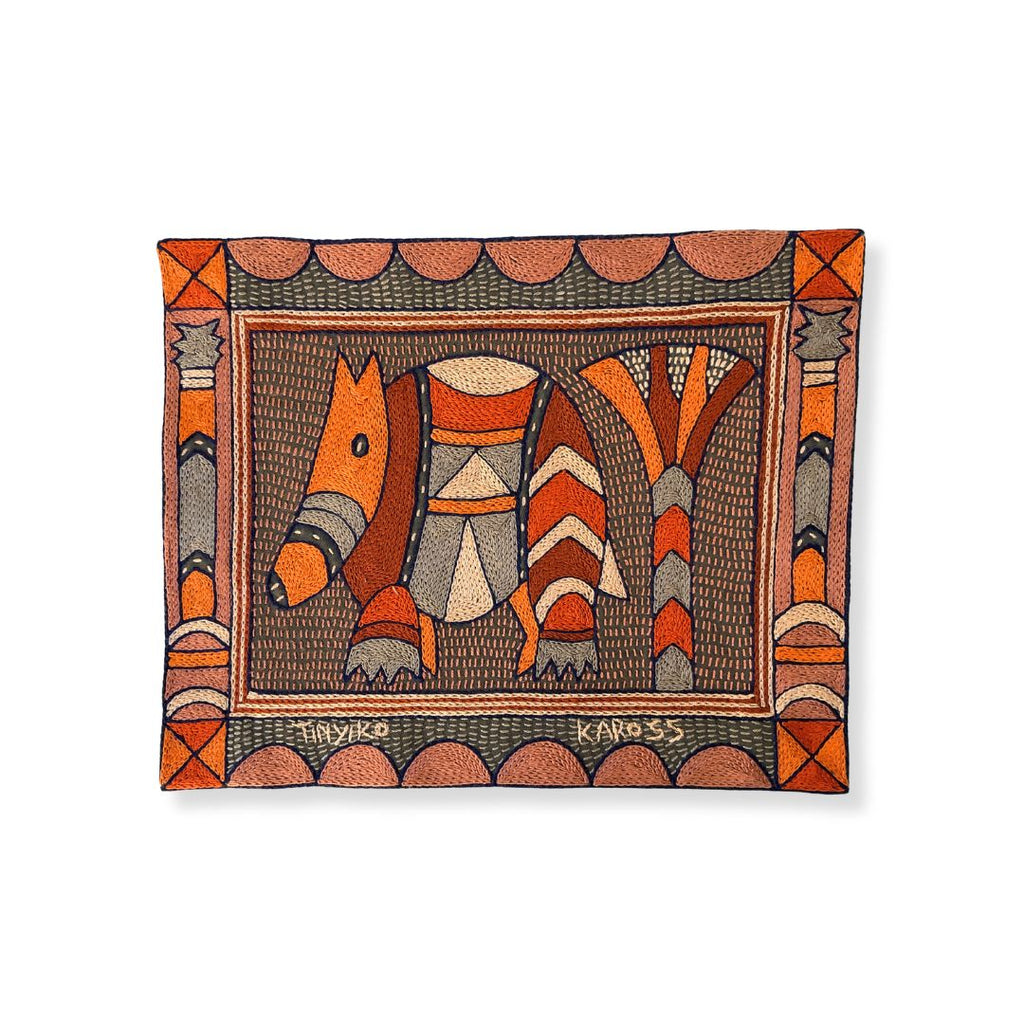 Valencia Anteater Hand-Embroidered Unpadded Placemat