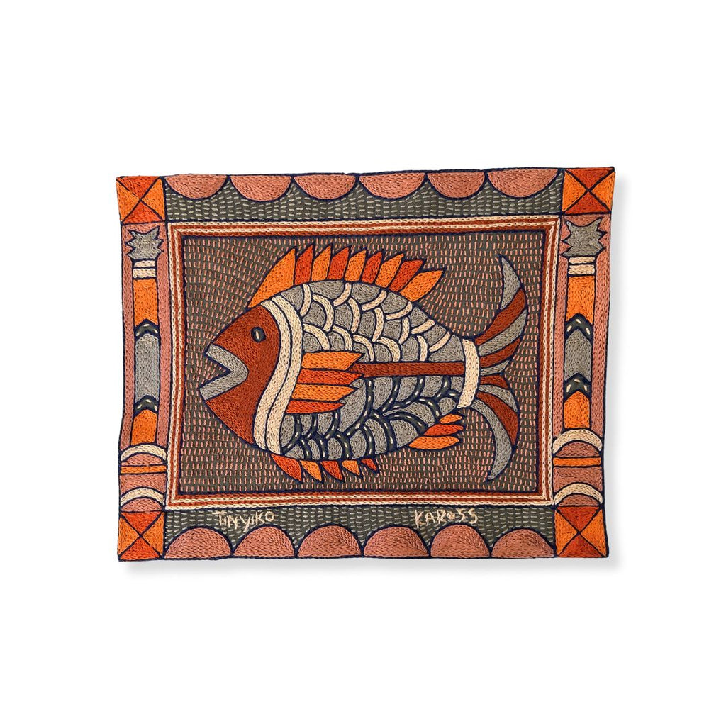Valencia Fish Hand-Embroidered Unpadded Placemat