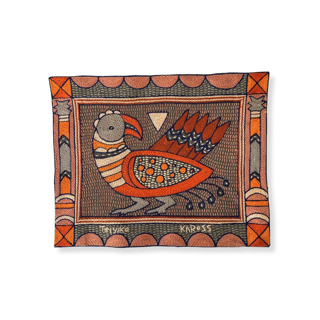 Valencia Curious Bird Hand-Embroidered Unpadded Placemat