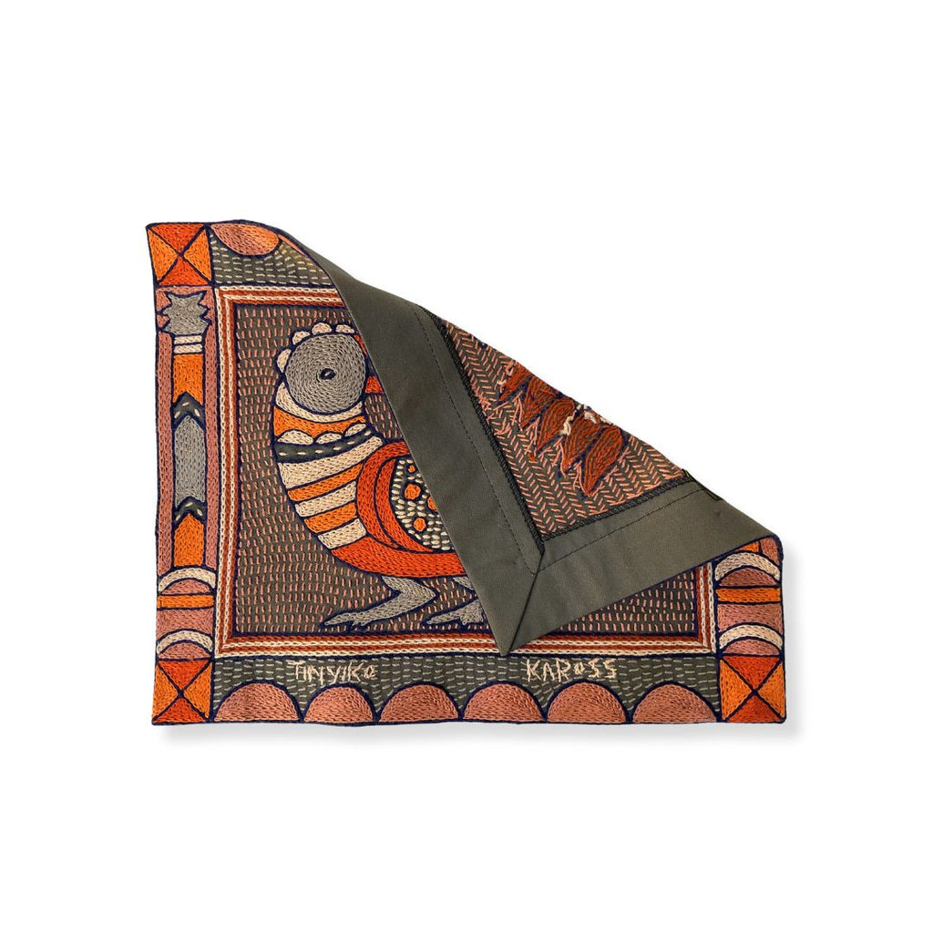 Valencia Curious Bird Hand-Embroidered Unpadded Placemat