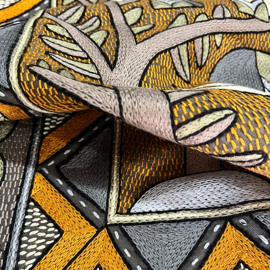 Ode to the African Hand-Embroidered Square Cloth
