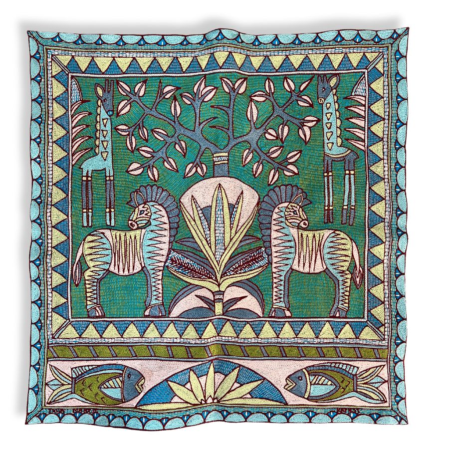 Serala Hand-Embroidered Square Cloth