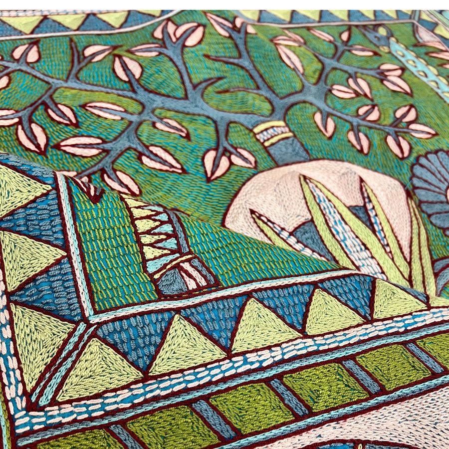 Serala Hand-Embroidered Square Cloth