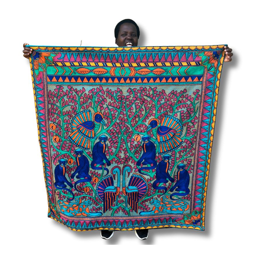 Marulas in Autumn Hand-Embroidered Cloth