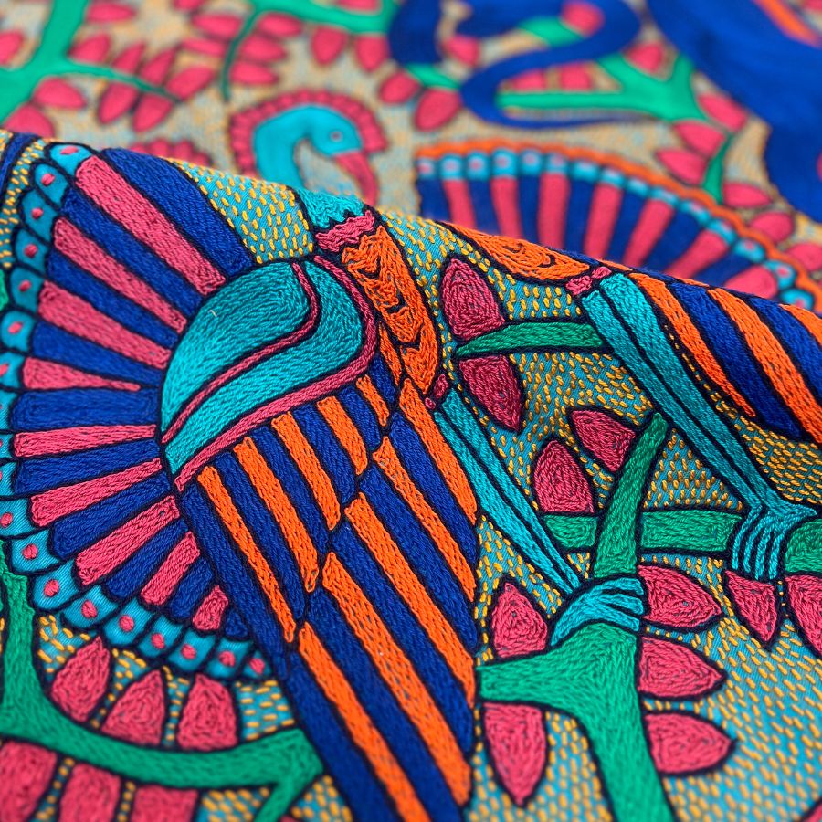 Marulas in Autumn Hand-Embroidered Cloth