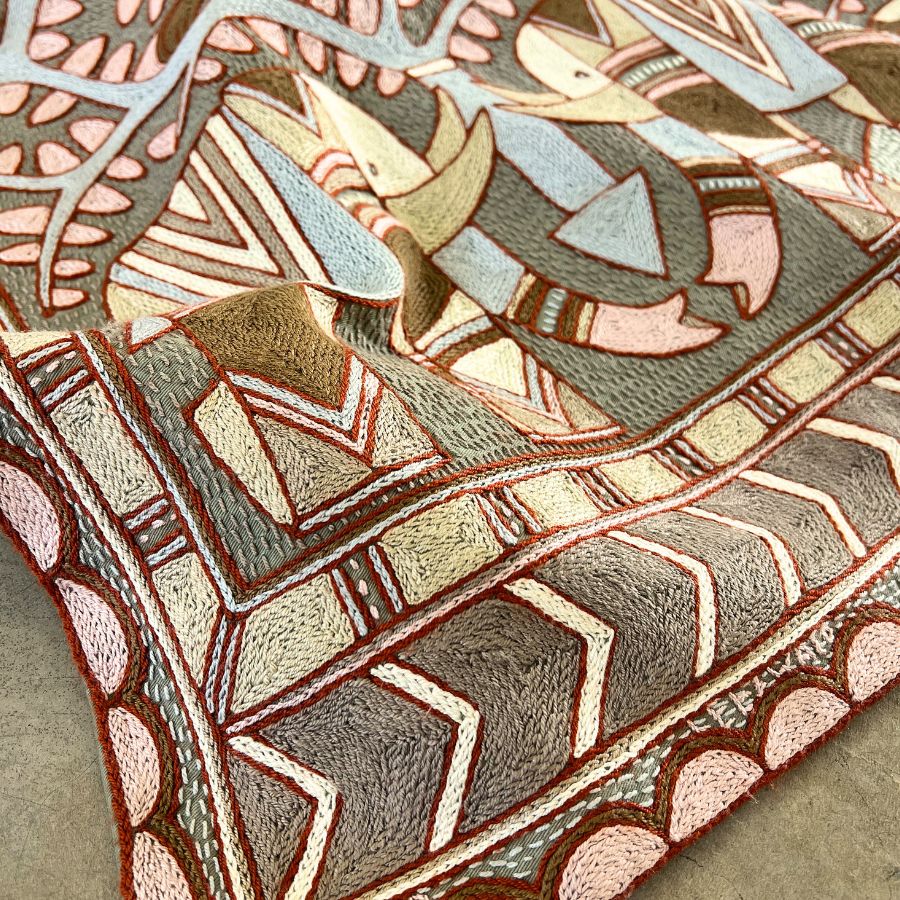 Namib Rust Hand-Embroidered Cloth