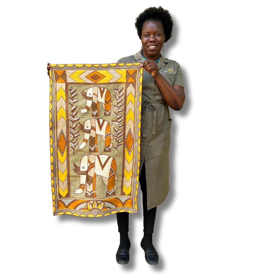 African Dawn Hand-Embroidered Cloth
