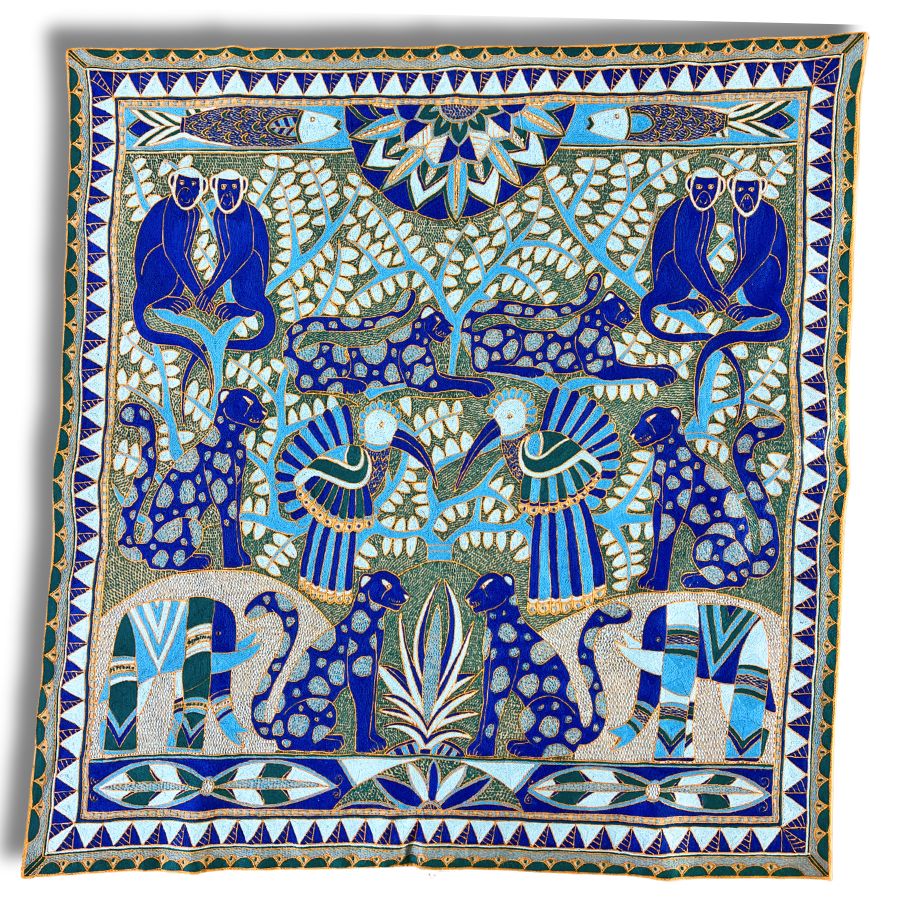 Delpht Hand-Embroidered Square Cloth