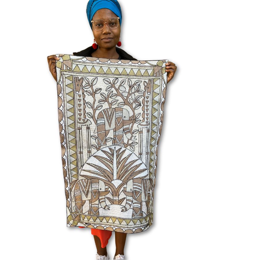 Scatterling of Africa Hand-Embroidered Cloth