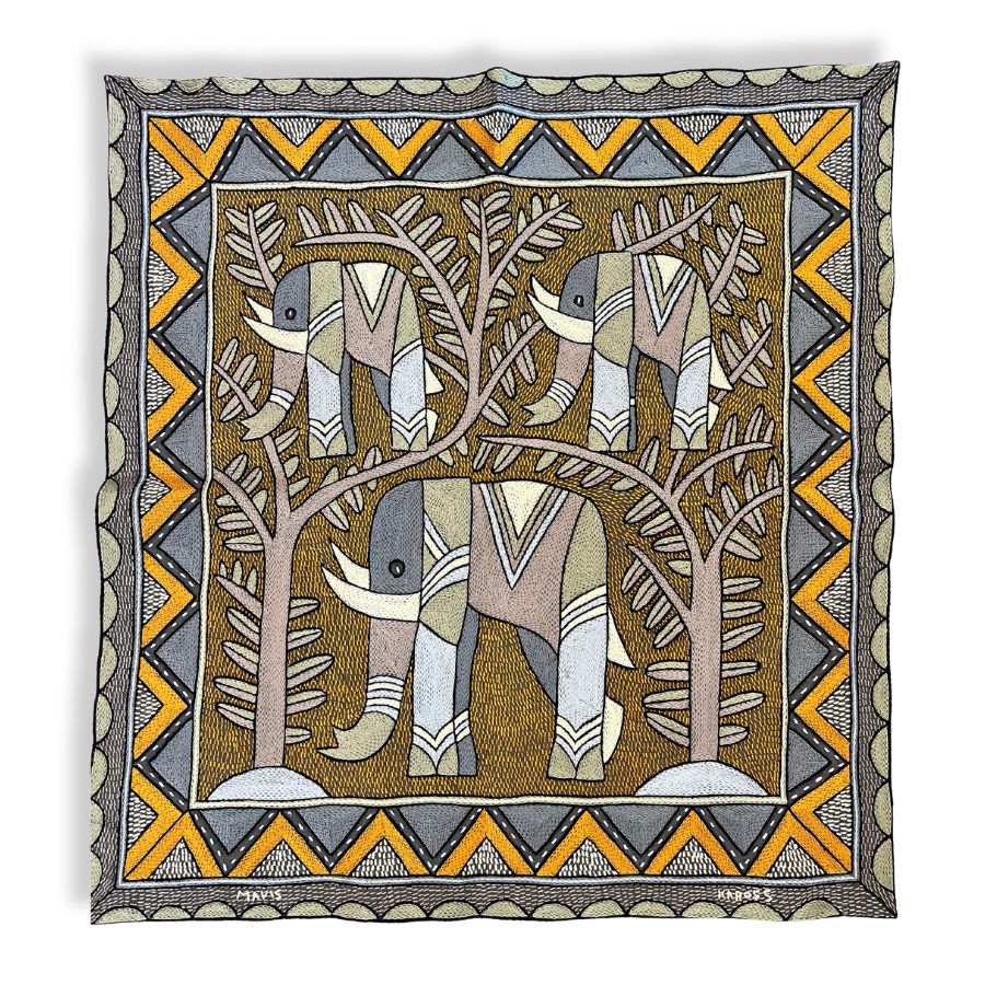 Ode to the African Hand-Embroidered Square Cloth