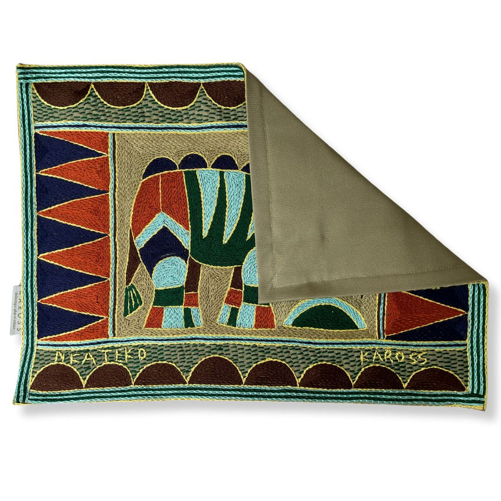 Mopani Moments Antelope Hand-Embroidered Padded Placemat