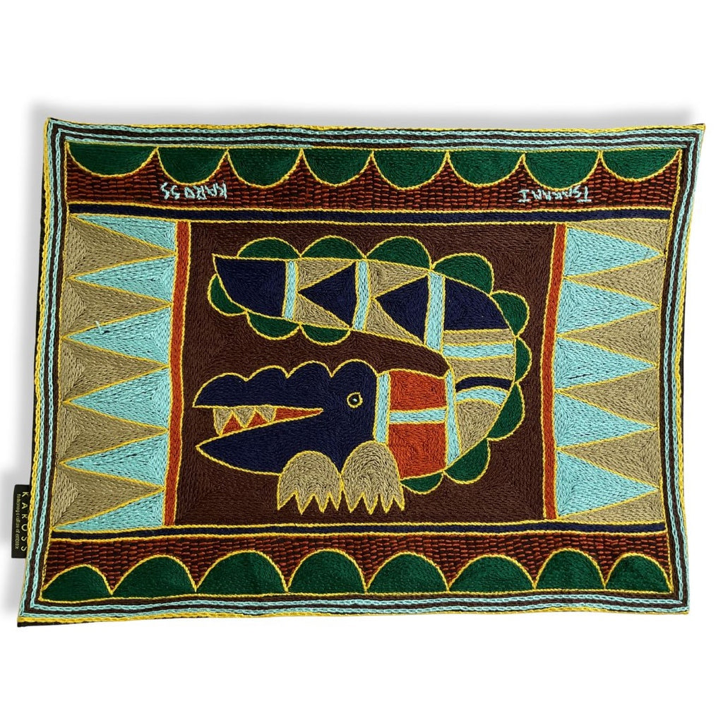 Mopani Moments Crocodile Hand-Embroidered Padded Placemat