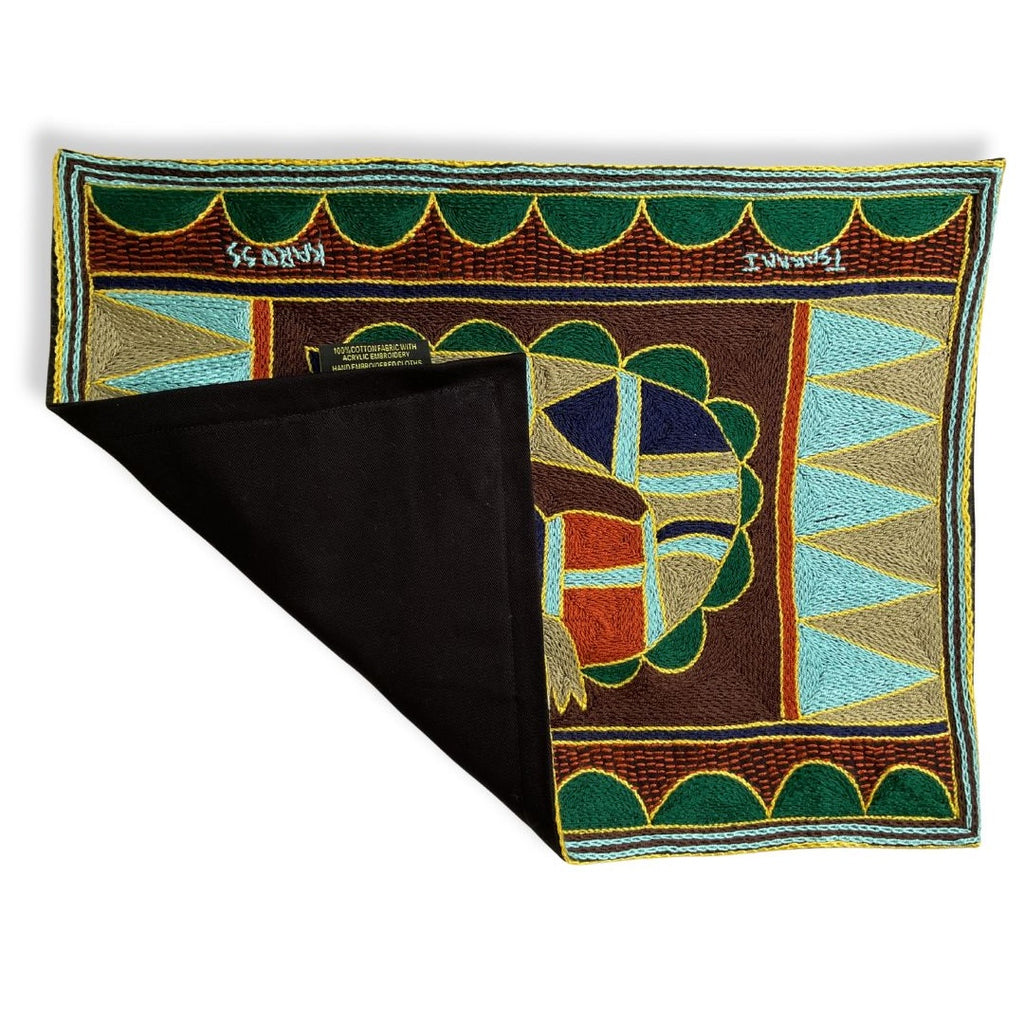 Mopani Moments Crocodile Hand-Embroidered Padded Placemat