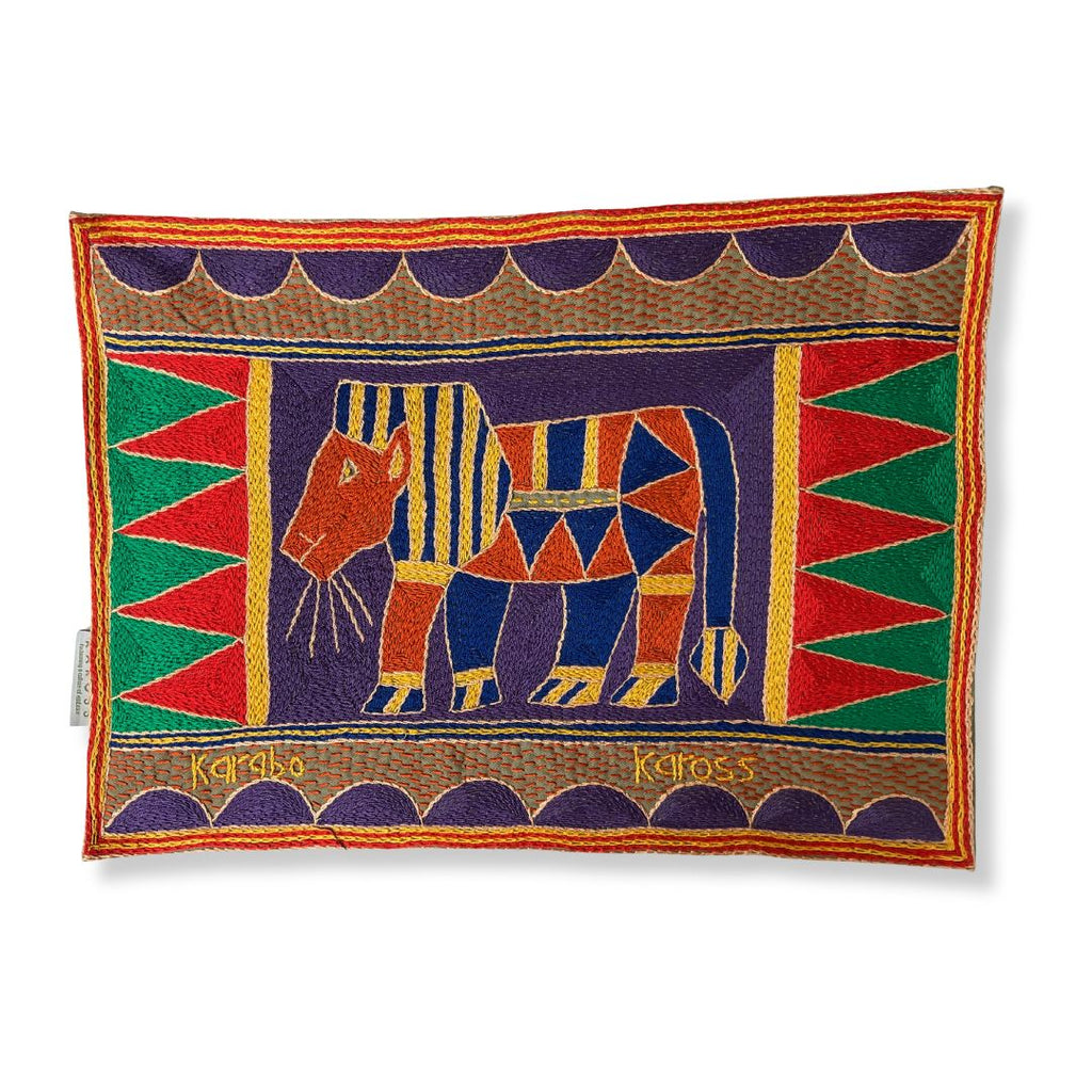 Happy Days Lion Hand-Embroidered Padded Placemat