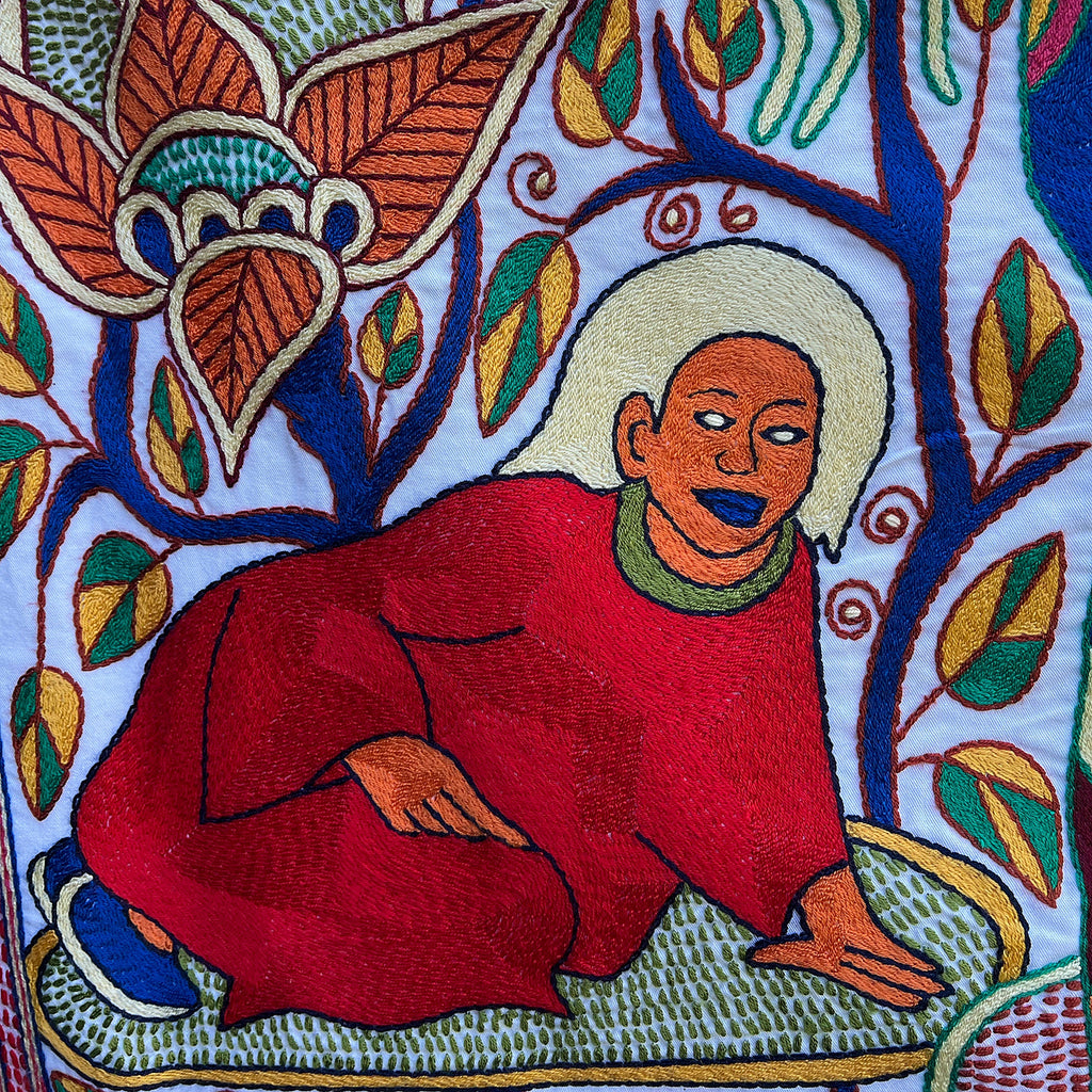 An African Kingdom Hand-Embroidered Cloth